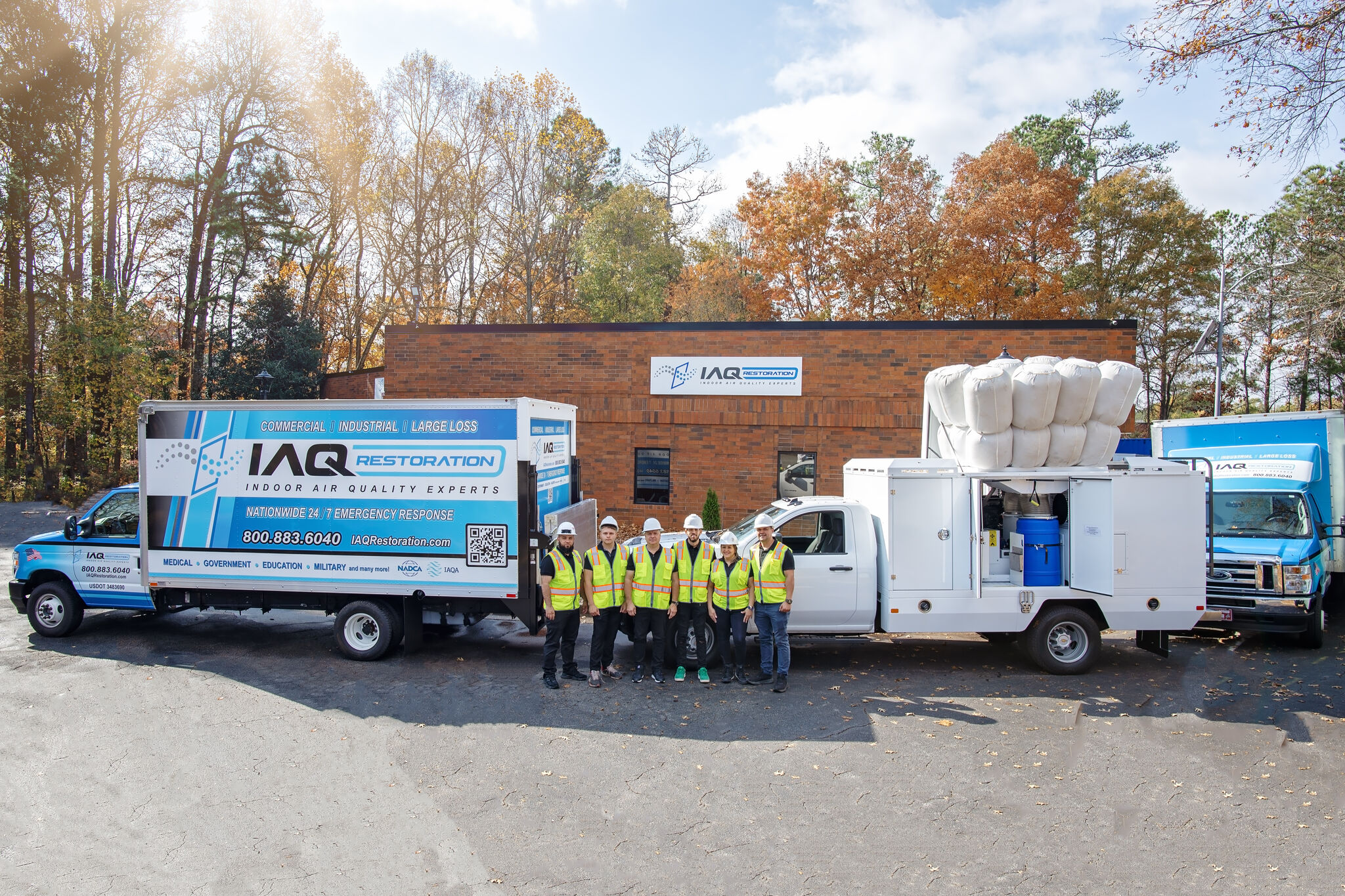 IAQ Restoration team and nationwide response fleet